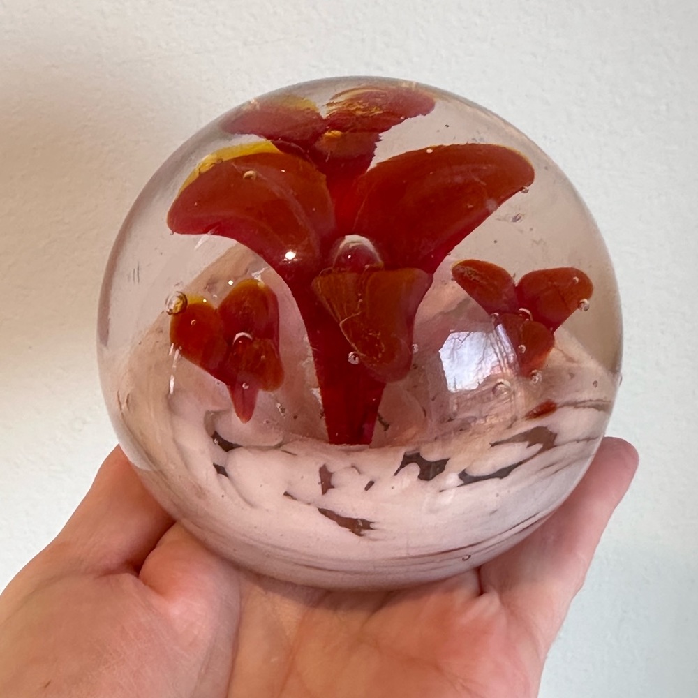 Vintage Blown Glass Paperweight
